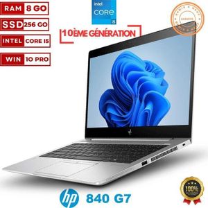 Hp PC Portable ELITEBOOK 840 G7 -10810U- 10EME GENERATION -INTEL CORE I5-10éme -8GB- 256GB SSD- FHD - À NEUF