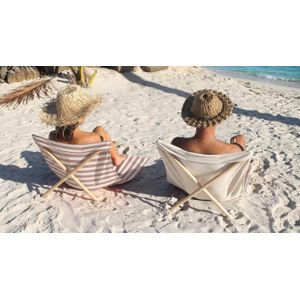 Sabbar Fauteuil de Plage Pliable en Bois – Léger, Confortable et Portable 