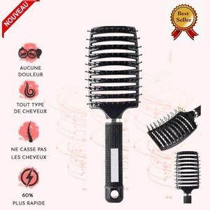 فرشاة شعر، لفك التشابك ومقاومة الكسر والعقد.