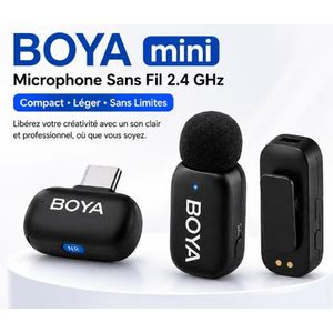 Boya Micro Cravate Sans Fil  Mini avec Réduction de Bruit Intelligente TPC