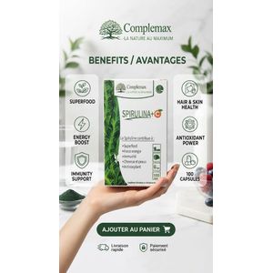 Complemax Complémax SPIRULINA + C 100 pélule