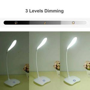 Lampe de Bureau Portable Rechargeable – LED Tactile avec 3 Modes d’Éclairage et Design Flexible