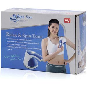 As Seen On Tv Relax & Spin Tone – Appareil de Massage Électrique 360° Anti-Cellulite & Minceur, Raffermissement et Tonification Musculaire, Sculpteur de Silhouette, Massage Vibrant, Détente et Relaxation, Bien-être Corps à Domicile