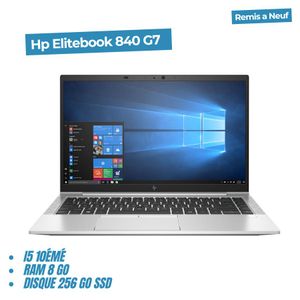Hpe Elitebook 840 g7 Intel® Core™ i5 -10éme 8 Go DDR4 Disque Dur 256 Go SSD