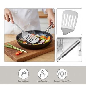 Spatule polyvalente pour griller, frire et servir