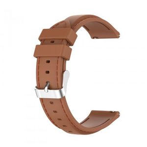 Bracelet de rechange en silicone 22mm Stap Pour Huawei Watch 4/3/GT3/2 GT Pro, Kieslect, Samsung Watch 6/5/4/3 Gear S3, Amazfit GTR/GTS 4 Ceinture Marron