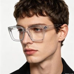 Lunettes carrées classiques pour homme, lunettes carrées surdimensionnées à la mode pour homme et femme