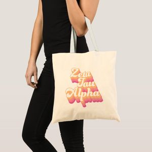 Tote bag zeta tau alpha script super Unique, haute qualité