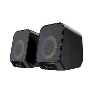 Kisonli مكبر صوت للكمبيوتر X36BT – سماعات PC بلوتوث 5.0 وUSB وAUX بإضاءة RGB