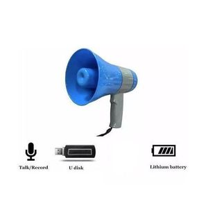 مكبر صوت يدوي مع مسجل قابل لإعادة الشحن