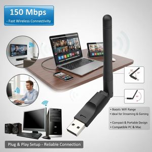 Adaptateur Clé USB WiFi Haut Débit 150 Mbps avec Antenne Orientable