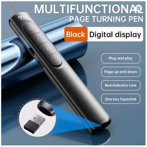 Stylo Laser Sans Fil 2.4GHz – Clicker de Présentation USB – Power Point PPT Télécommande , Pointeur Laser rechargeable