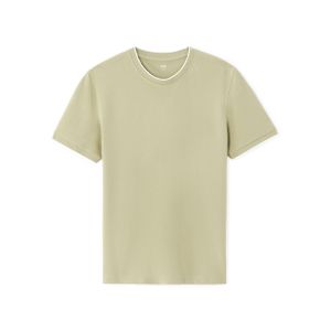 Celio T-shirt regular col rond piqué - GREEN LEAF