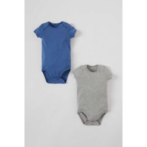 Defacto Body basique à manches courtes et boutons-pression pour bébé garçon - T7542A2 - Marine