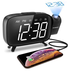 Projection Digital Clock FM Radio USB Port