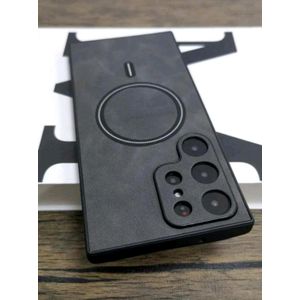 Case Coque magnétique en cuir premium MagSafe pour Samsung Galaxy S25 Ultra 5G – Protection élégante et résistante
