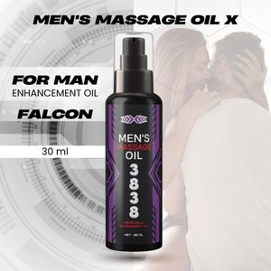 Men'S MASSAGE OIL X 3838 Extra Fort- زيت تأخير فعال للرجال، مضاد للقذف المبكر، 60 دقيقة، انتصاب غير مستقر، انخفاض القدرة الجنسية 30 مل، قذف سريع
