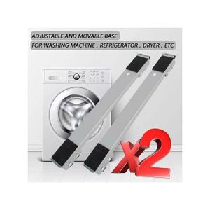 pack 2 Supports roulant extensible parallèle pour Machine à laver Frigo (4 pce )