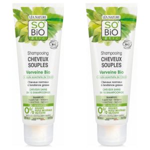 Lot de 2 - SO BiO etic Shampooing Cheveux Souples Verveine Bio