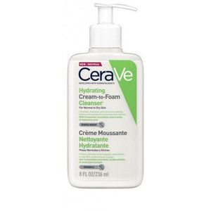 Cerave Crème Moussante Nettoyante Hydratante Peau Normale à Sèche 236ml