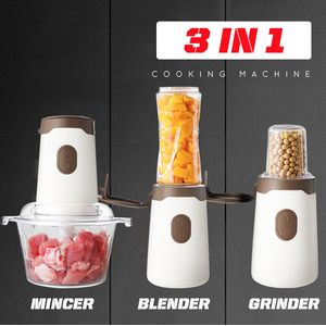 3 en 1 Blender - Moulin & Hachoir en Verre - Moteur en Acier inoxydable -  S2A MARKET SARL