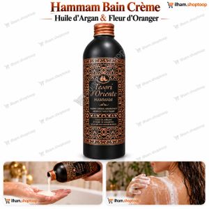 Tesori d'Oriente  Bain Crème Hammam Aromatique à l’Huile d’Argan et Fleur d’Oranger, 500ml