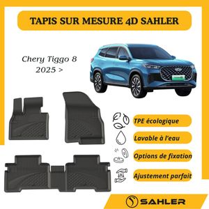 SAHLER Tapis Sur Mesure 4D Chery Tiggo 8 Facelift 2025 >