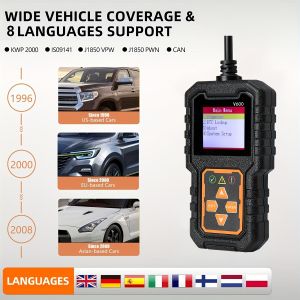 Scanner Automobile OBD2 Universel V600 – Lecteur de Codes Erreur et Réinitialisation des Défauts Moteur