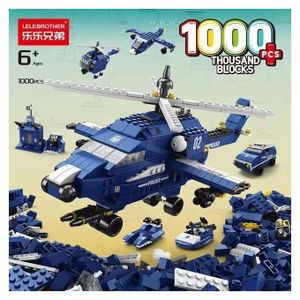 Lele Brother Bloc de construction modèle hélicoptère de combat, 1000 pièces (legos)