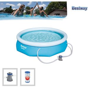 Bestway piscine gonflable hors sol ronde Fast Set diamètre 305 cm hauteur 76 cm