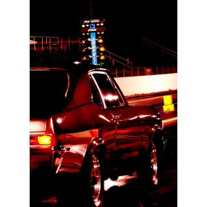 Ford mustang drag race  Poster Chambre Haute Qualité