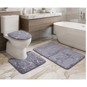 Tapis de bain antidérapant, 3 pièces.