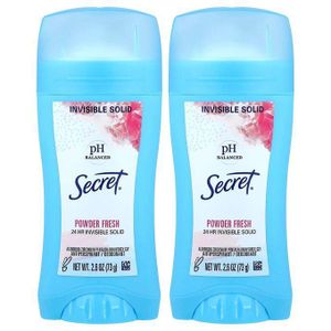 Secret 2 Pcs Déodorant Invisible Solid Powder Fresh – Protection 24h-73 g