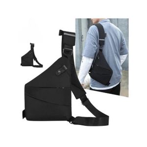 Sac de poitrine antivol étanche pour hommes, avec bandoulière sécurisée.