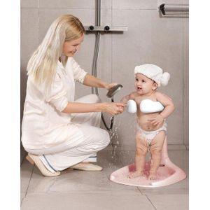 Baignoire pour bébé à hauteur réglable, support pliable pour nouveau-né 0-6 mois, table de bain antidérapante et ajustable, porte-bébé de bain pratique et facile à utiliser, support de baignoire pour bébé/tout-petit