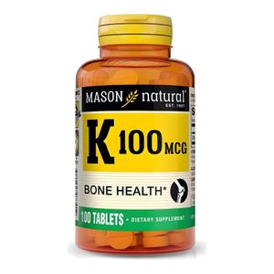 Mason Natural Vitamine K - Soutien Osseux - 100mcg - 100 Comprimés