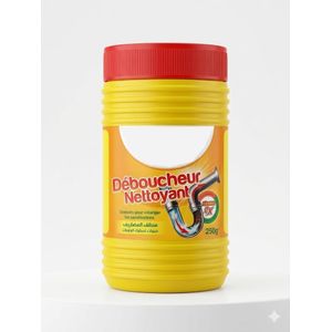 منظف ومزيل انسداد المجاري حبيبات 250غ قوة مضاعفة 2X يذيب الدهون والشعر والرواسب مناسب للمطبخ والحمام والمراحيض فعالية سريعة وقوية