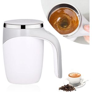  Tasse à café automatique avec mélangeur magnétique en acier inoxydable isotherme réutilisable pour café, thé, chocolat chaud, lait, protéines, 