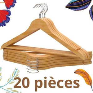 20 pièces Organisation Optimale : Paquet de Cintres Classiques et Durables