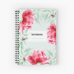 Floral Notebook Peonies Spiral Notebook Bloc note
