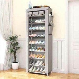 Armoire de Rangement à 9 niveaux en Tissu avec Housse - placard rangement 60x30x155cm