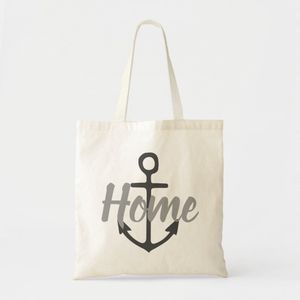 Nautical anchor tote + gray reception script Unique, haute qualité