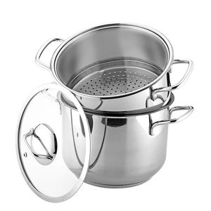 Lamacom Couscoussier Inox 12L 100% en Inox (18/0)