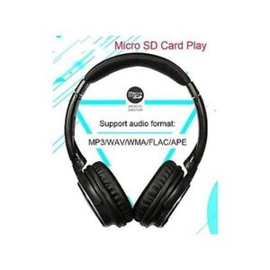 Nia Casque Bluetooth Sans Fil Q1 avec Micro, Lecteur SD, Radio FM, Entree Aux