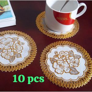 10 Pcs Tapis de tasse rond de 12 CM, dessous de verre
