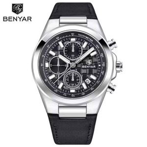 Benyar Montre homme Classique et tendance, chronographe lumineux à quartz de luxe