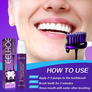 Toothpaste Violette pour Correction et Blanchiment des Dents