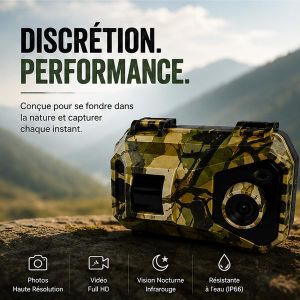 Caméra de Chasse Solaire 4G 48MP 4K – Vision Nocturne IR 940nm, Détection de Mouvement IP66