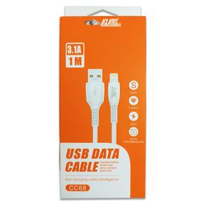 Azami Tech CC68 Câble du chargeur USB Vers Lightning Iphone 3.1A 1m - Blanc