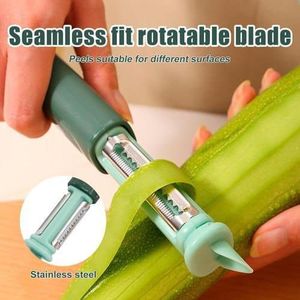 Éplucheur de Légumes Rotatif – Lame Inox Ajustable+Ergonomique